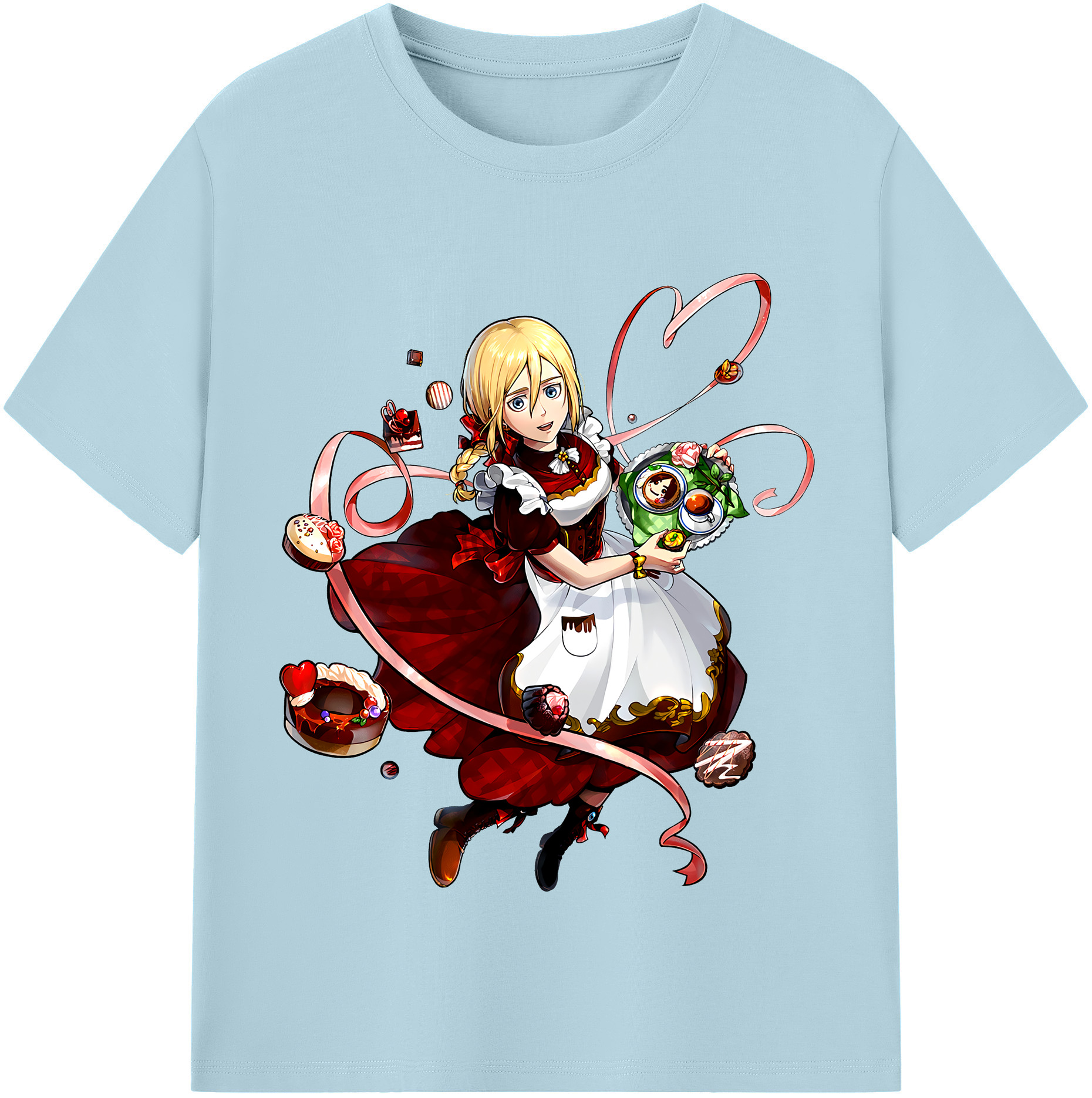 （画像用） 進撃の巨人 クリスタ·レンズ Attack on Titan Christa Lenz 綿100％半袖Tシャツ（フロントプリント）